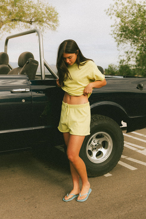 On Repeat Knit Set // Lime