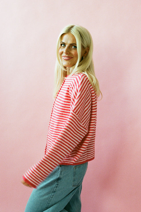 Coco Cutie Cardigan // Cherry Pink