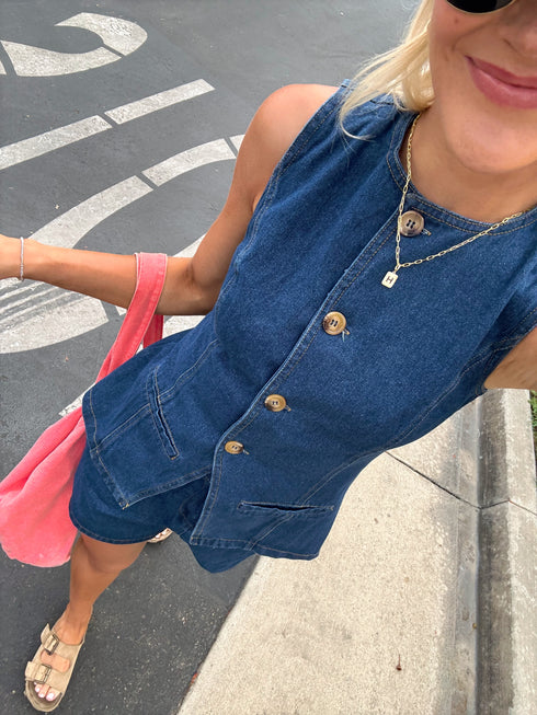 Beachtown Girl Top // Denim