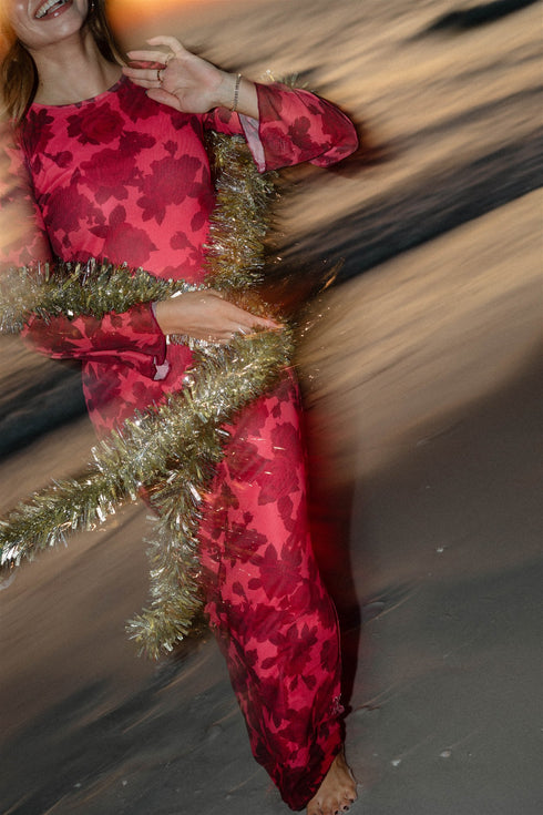 Coastal Christmas Dress // Red *PREORDER*