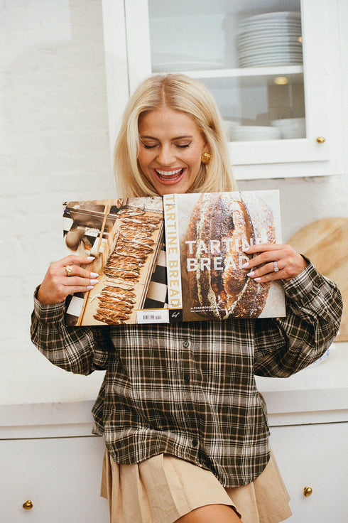 Cinny Gingham Top // Olive