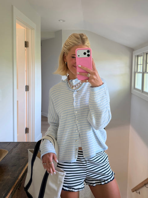 Girls Club Short // Navy Stripe