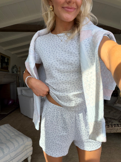 Bloom Tee // Grey Pointelle