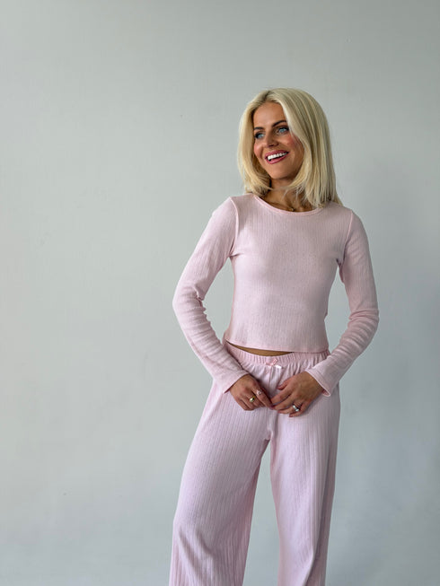 Dreamgirl Pointelle Top // Baby Pink *COCO EXCLUSIVE*