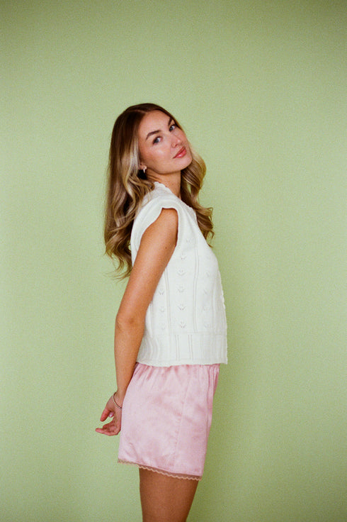 Goldie Satin Shorts // Pink