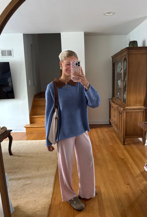 Dreamgirl Pointelle Pant // Baby Pink