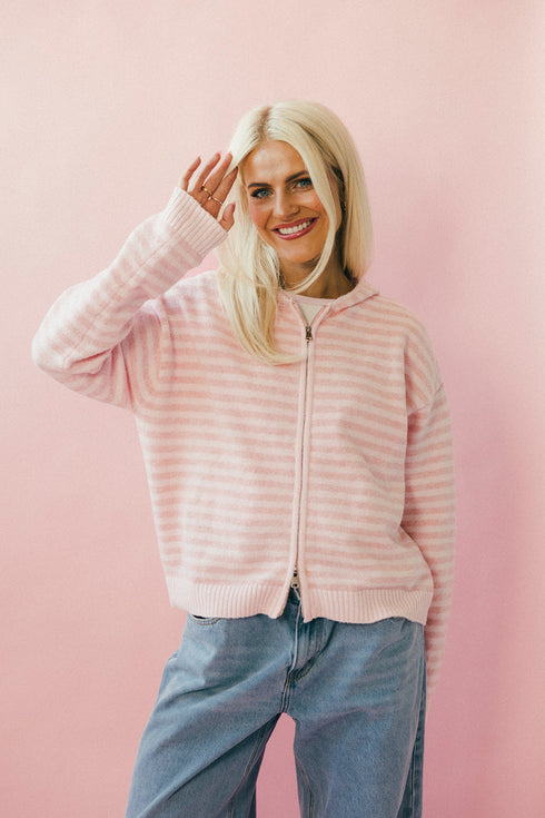 Club Cutie Zip-Up // Baby Pink *PREORDER*