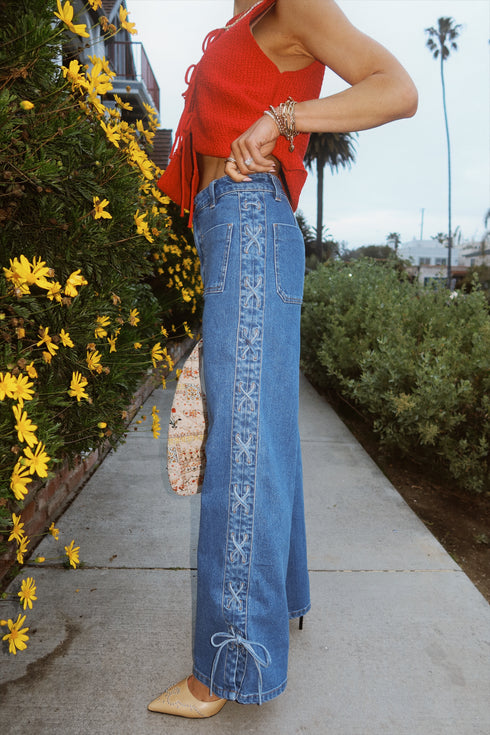 Izzy Lace Up Jeans