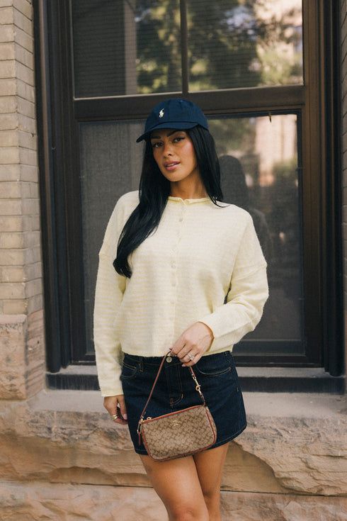 Coco Cutie Cardigan // Butter Stripe *RESTOCKED*