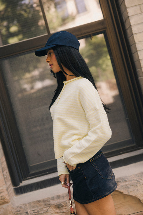 Coco Cutie Cardigan // Butter Stripe *RESTOCKED*