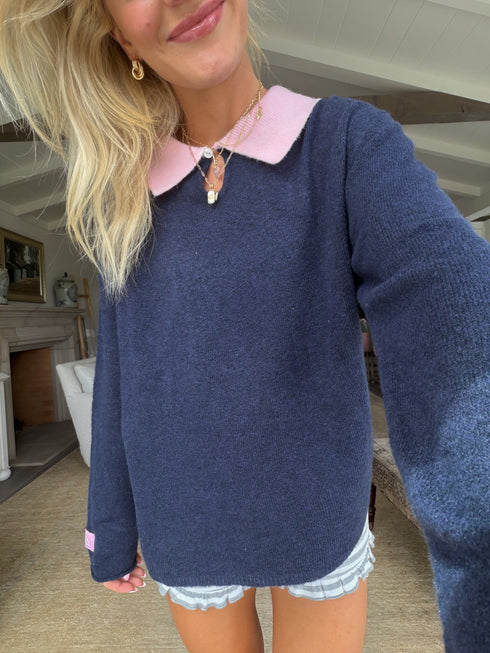 Classic Cutie Polo // Navy Pink