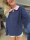 Classic Cutie Polo // Navy Pink