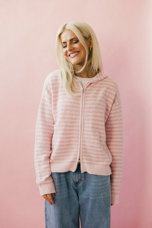 Club Cutie Zip-Up // Baby Pink *PREORDER*
