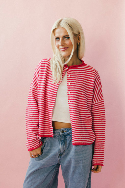 Coco Cutie Cardigan // Cherry Pink