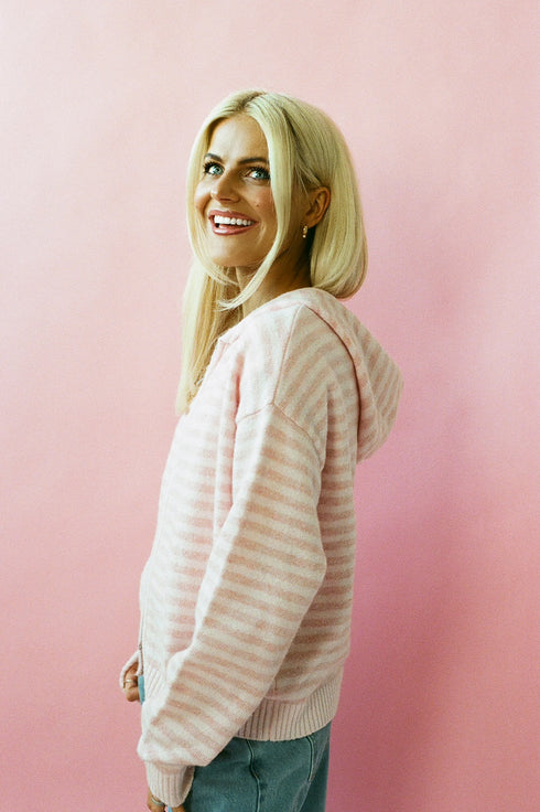 Club Cutie Zip-Up // Baby Pink *PREORDER*