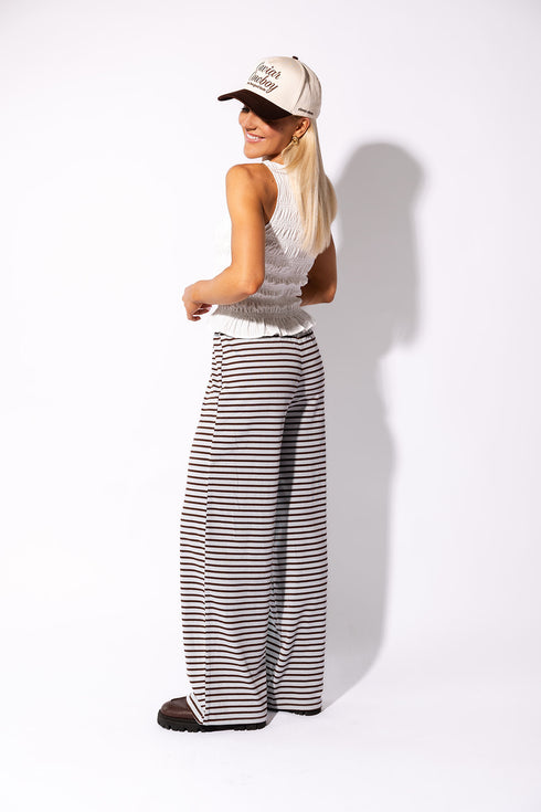 Ok Cutie Striped Pant // Sky