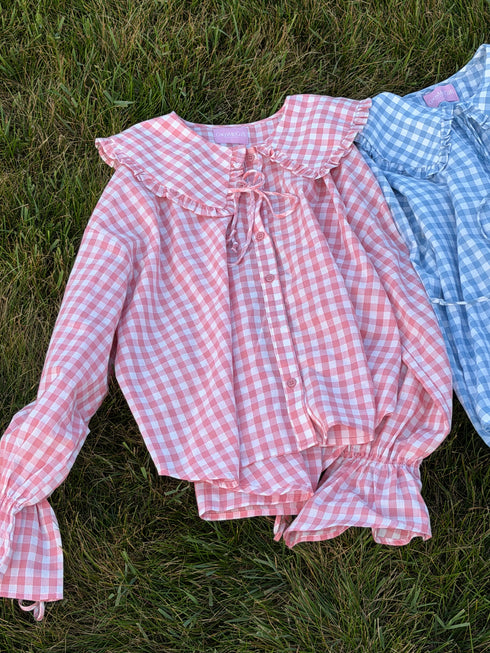 Bea Gingham Top // Peony