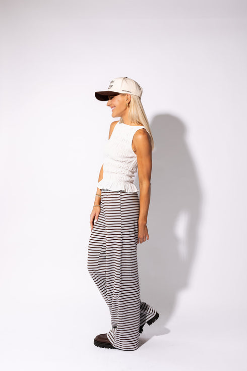 Ok Cutie Striped Pant // Sky