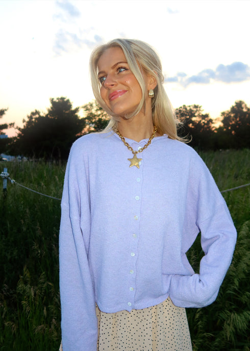Coco Cutie Cardigan // Lilac