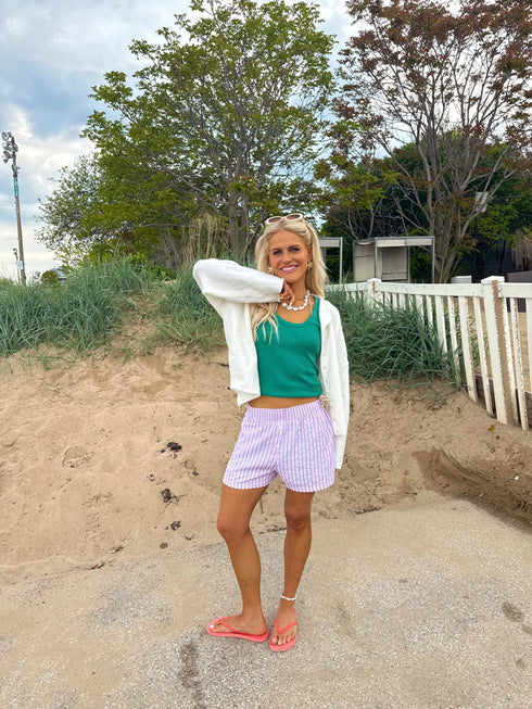 Sun Bum Striped Short // Pink