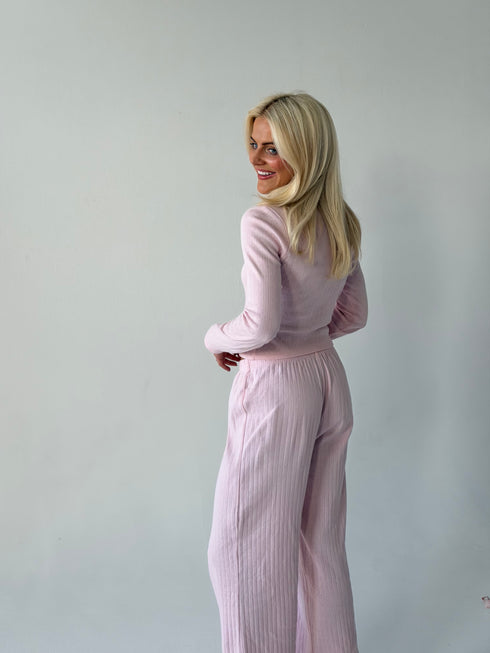 Dreamgirl Pointelle Pant // Baby Pink