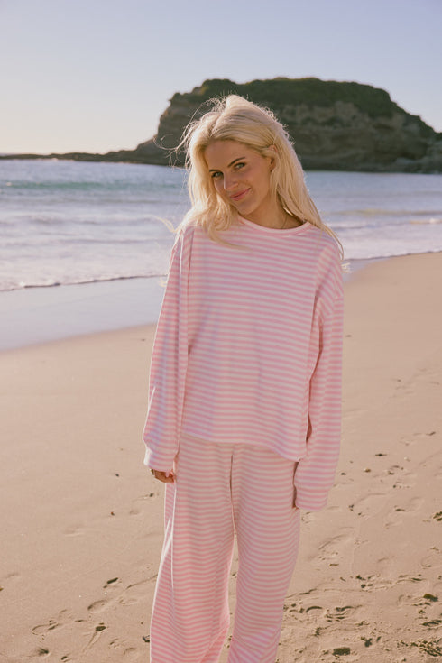 Sunny Club Pullover // Baby Pink