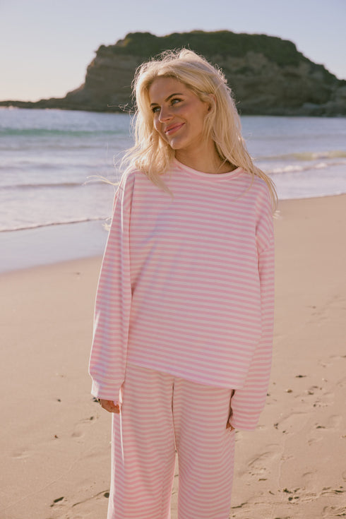 Sunny Club Pullover // Baby Pink