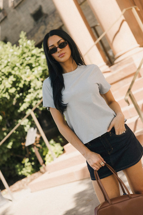 Coco Classic Tee // Dusty Blue