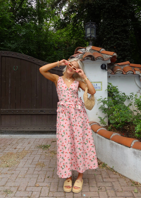 Berry Blooms Dress // Pink