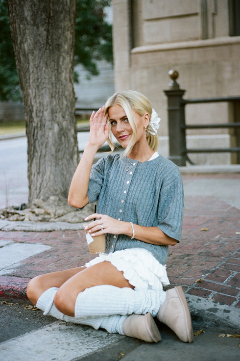 Pirouette Cardigan // Grey *RESTOCKED*