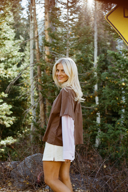 Cabin Club Top // Chocolate