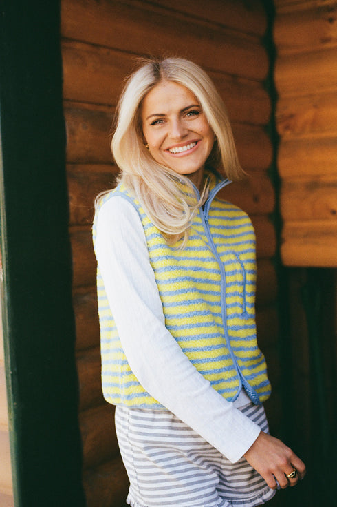 Camp Cutie Fleece Vest // Blue *RESTOCKED*