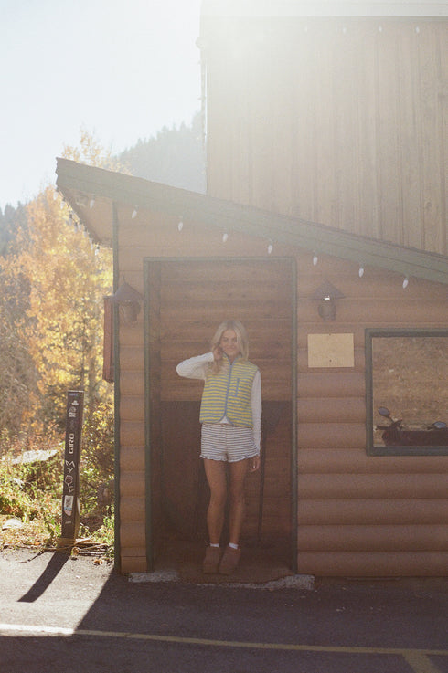 Camp Cutie Fleece Vest // Blue *RESTOCKED*