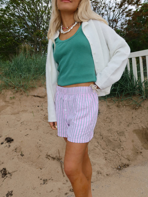 Sun Bum Striped Short // Pink