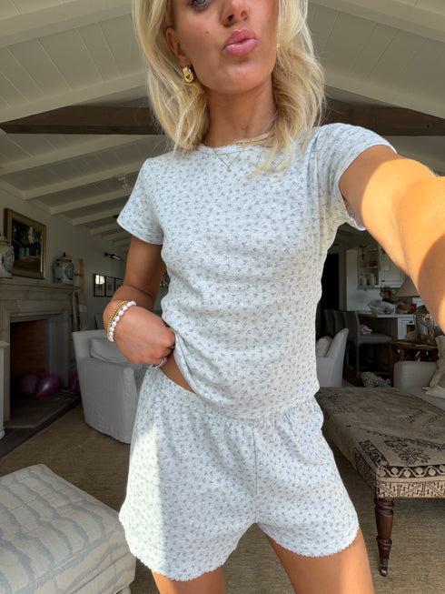 Bloom Tee // Grey Pointelle