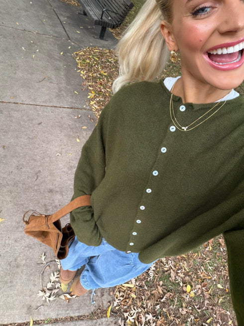 Coco Cutie Cardigan // Olive *COCO EXCLUSIVE*