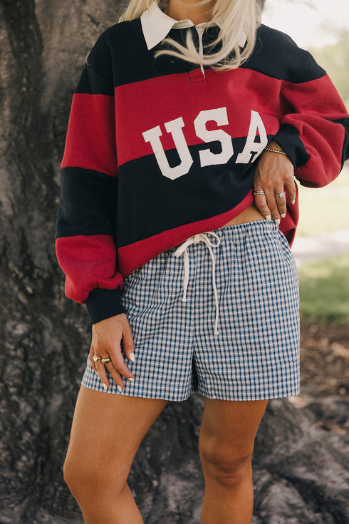 Schoolgirl Sweetheart Short // Navy