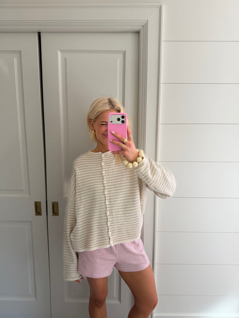 Coco Cutie Cardigan // Cream Stripe *RESTOCKED*