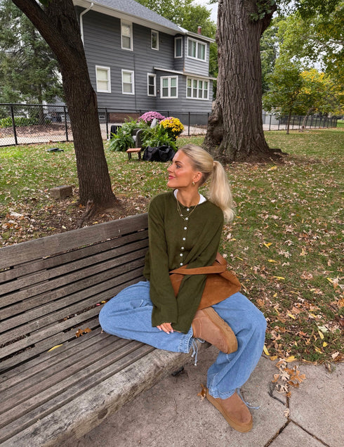 Coco Cutie Cardigan // Olive *COCO EXCLUSIVE*