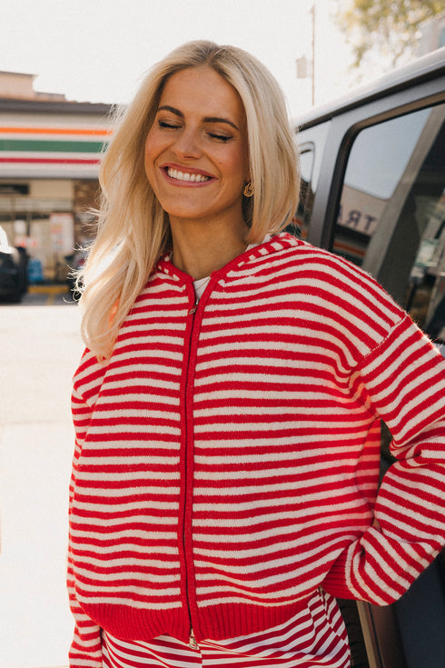 Club Cutie Zip-Up // Red