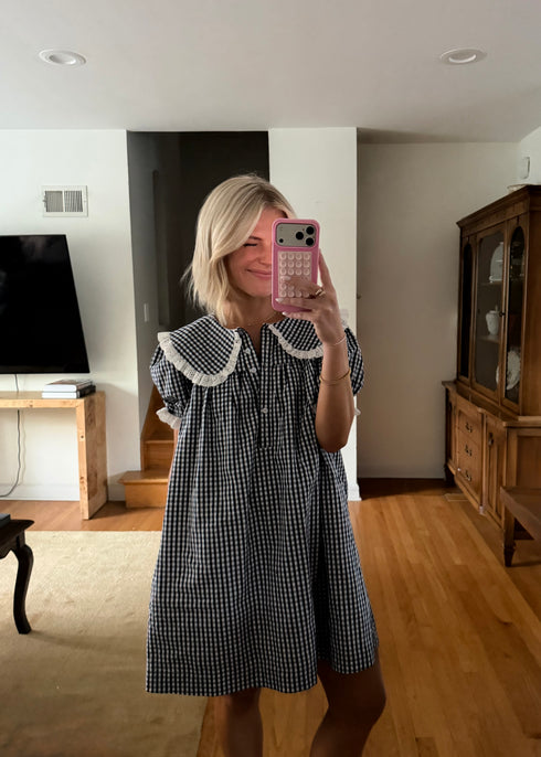 Cottage Dress // Navy Gingham