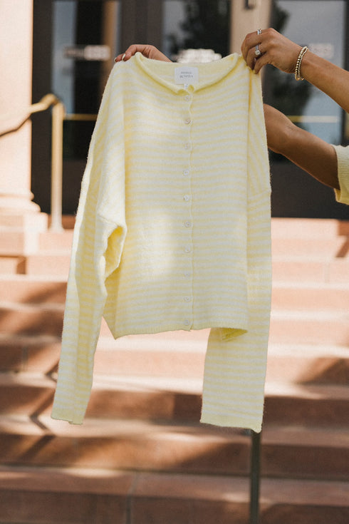 Coco Cutie Cardigan // Butter Stripe *RESTOCKED*