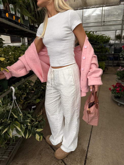 Marigold Pant // Eyelet White