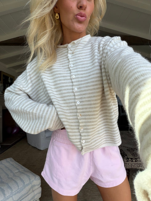 Coco Cutie Cardigan // Cream Stripe *RESTOCKED*
