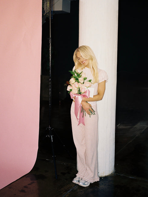 Sunday Girl Striped Pant // Rose *COCO EXCLUSIVE*