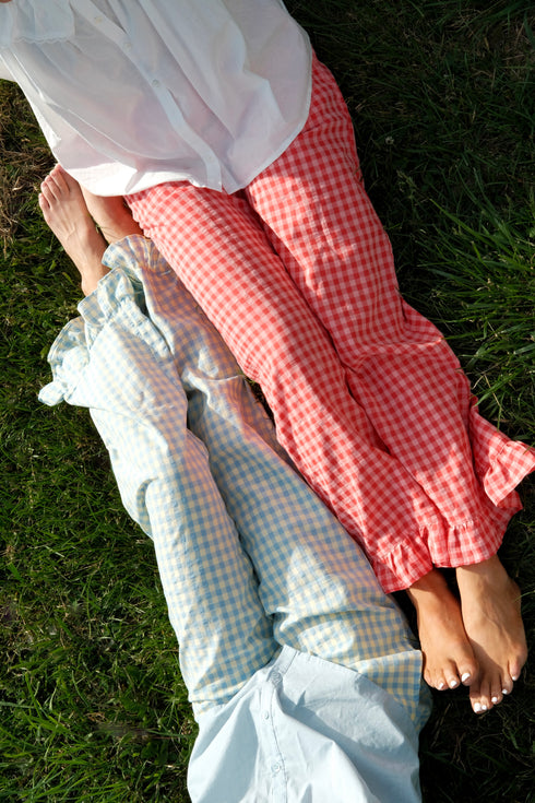 Gingham Girl Pant // Lemon