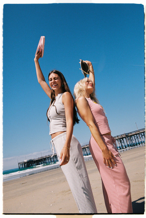 Breezy Stripes Tank // Cloud