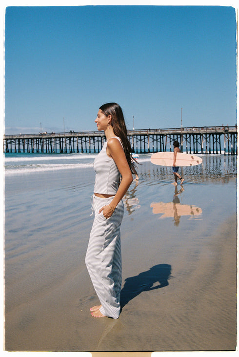 Breezy Stripes Pant // Cloud