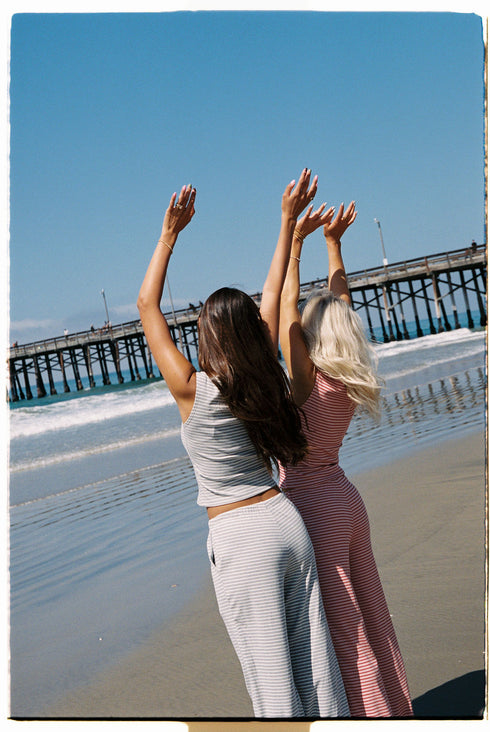 Breezy Stripes Pant // Cloud