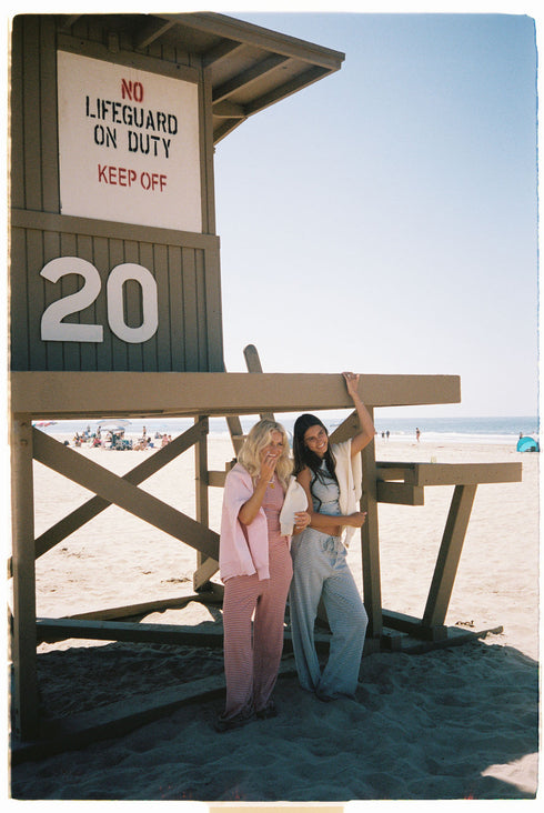 Breezy Stripes Pant // Strawberry
